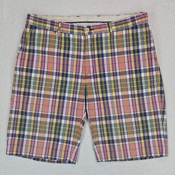 Polo Ralph Lauren Other - Polo Ralph Lauren Plaid‎ Shorts Mens 36 Multi-Color Madras Cotton Coastal Preppy